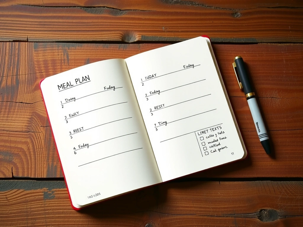 Handgezeichneter Plan auf Holztisch